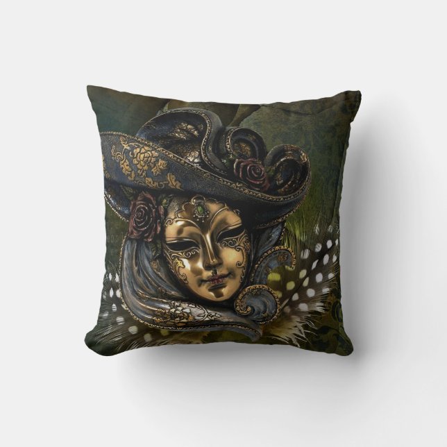 Coussin Masque de Carnaval - Golden Masquerade Jeu d'oreil (Recto)
