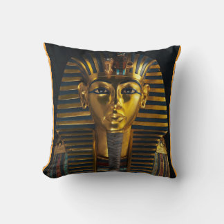 Coussin Masque de pharaon égyptien antique, art doré du ro