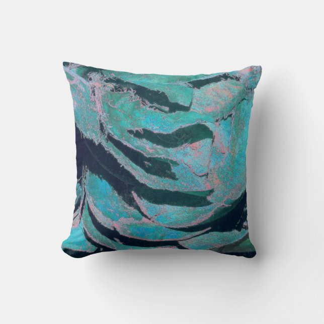 Coussin Masque de rire bleu (Recto)