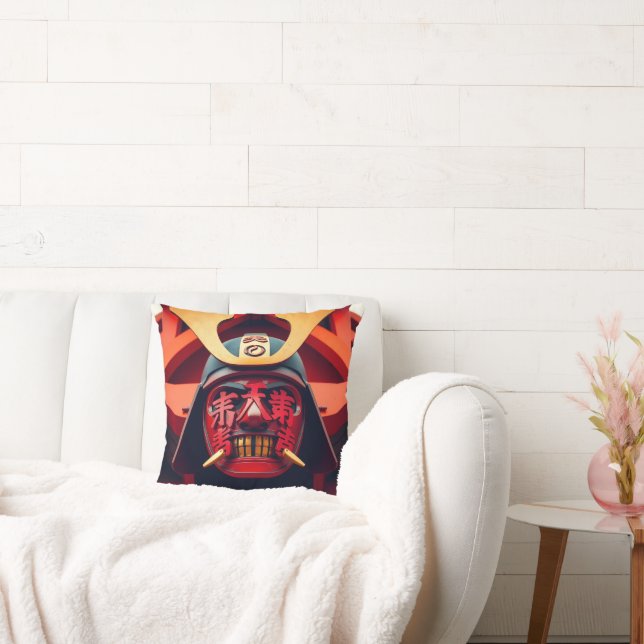 Coussin Masque de samouraï anime rouge (Canapé)