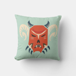 Coussin Masque démon Halloween Evil Horne