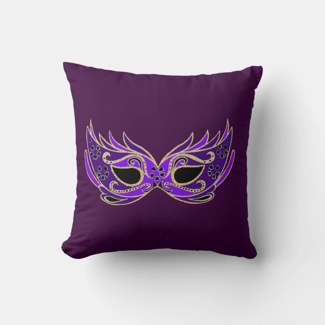 Coussin Masque masqué Royal Purple (Recto)