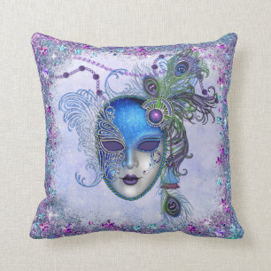 Coussin Masque Peacock Feather