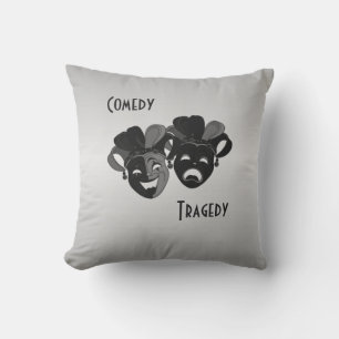 Coussin Masques de théâtre comique et de tragédie