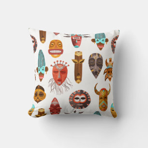 Coussin Masques tribaux ethniques africains