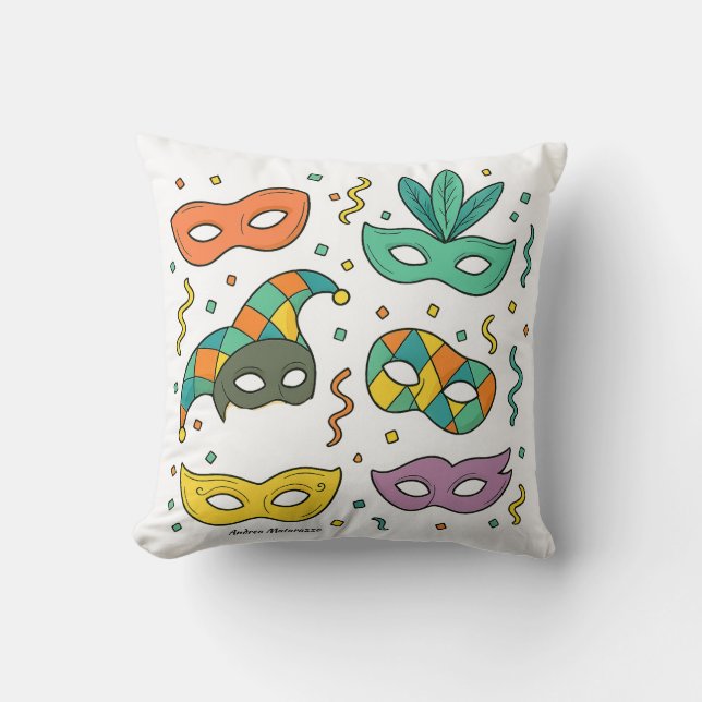 Coussin Masques Volants (Recto)