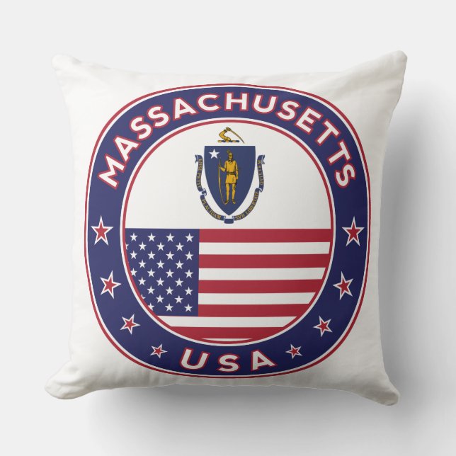 Coussin Massachusetts, Massachusetts autocollants, étagère (Recto)
