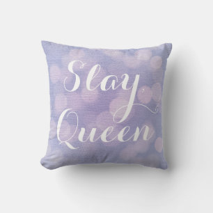 Coussin Massacrez, pourpre Bokeh de la Reine