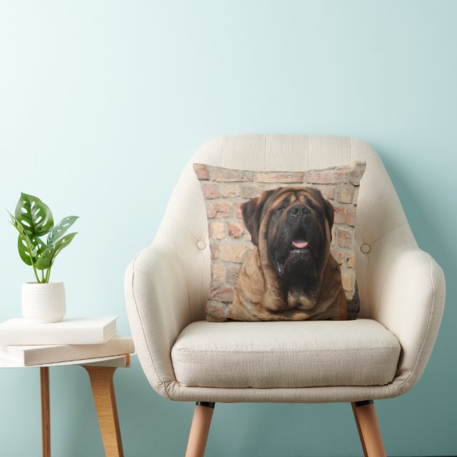 Coussin Mastiff dogue anglais fête des pères (Chaise)