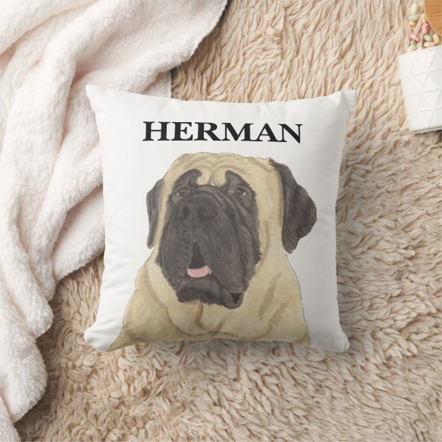 Coussin Mastiff réversible personnalisé (Couverture)