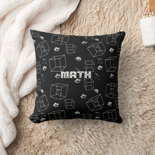 Coussin Math Motif Noir Et Blanc Design (Couverture)