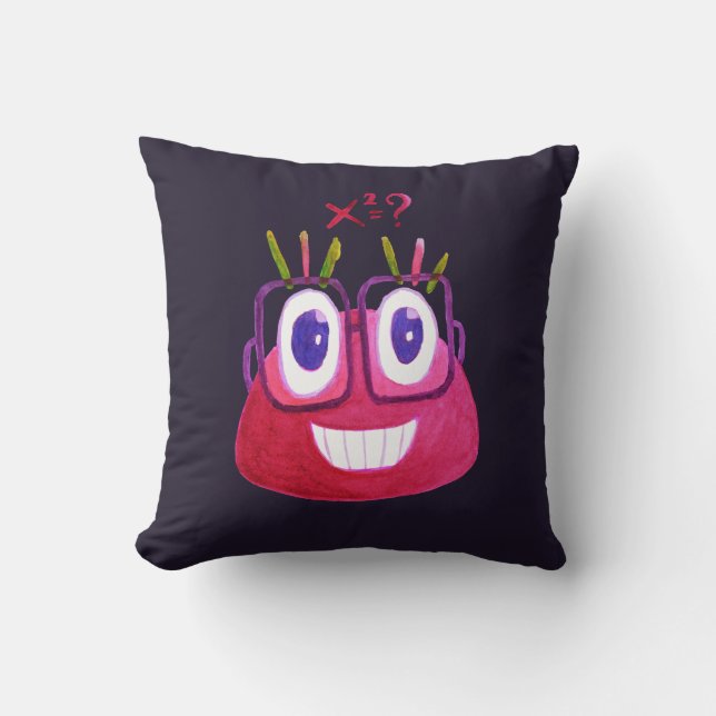 Coussin Mathématicien mignon de caractère de sucrerie de (Recto)
