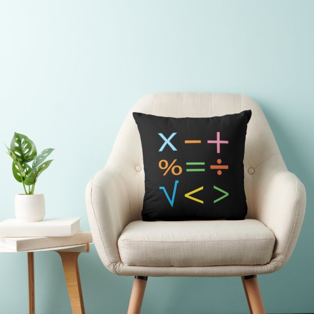 Coussin Mathématiques Symbole mathématique Math  (Chaise)