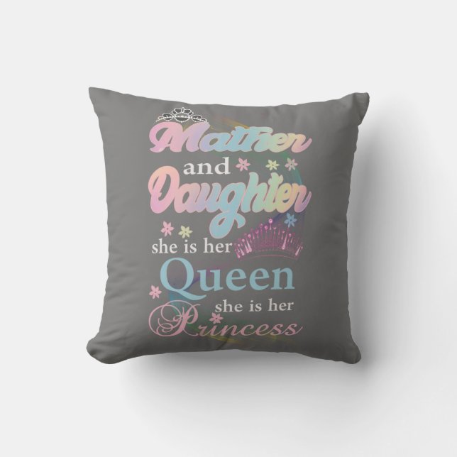 Coussin Mather et sa fille, c'est sa reine, (Recto)