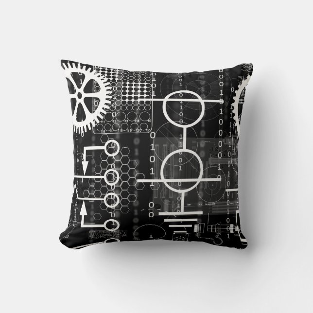 Coussin Maths d'ingénieur électronicien de vitesse de geek (Recto)