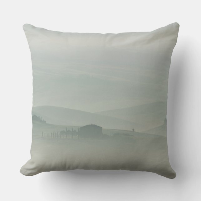 Coussin Matin en pastel en Toscane brumeuse (Recto)