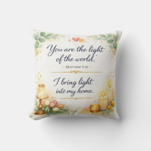 Coussin Matthieu 5:14 Verset Biblique, Décoration Juive Me