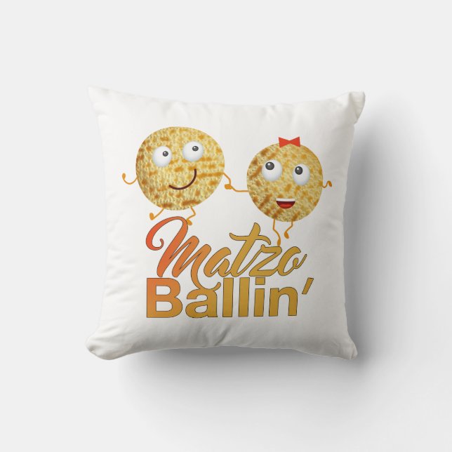 Coussin Matzo Ballin'. Pâque, Seder Pesach (Recto)