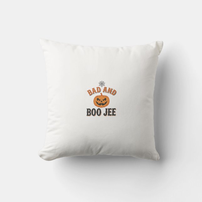 Coussin Mauvais et Boo Jee Halloween Citrouille Graphique_ (Recto)