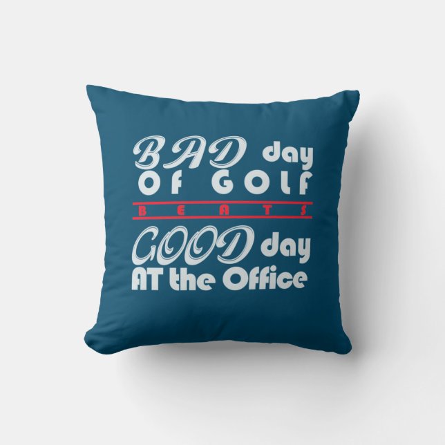 Coussin Mauvais Jour De Golfeur (Recto)