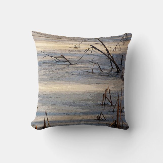 Coussin Mauvaises herbes dans la glace (Recto)