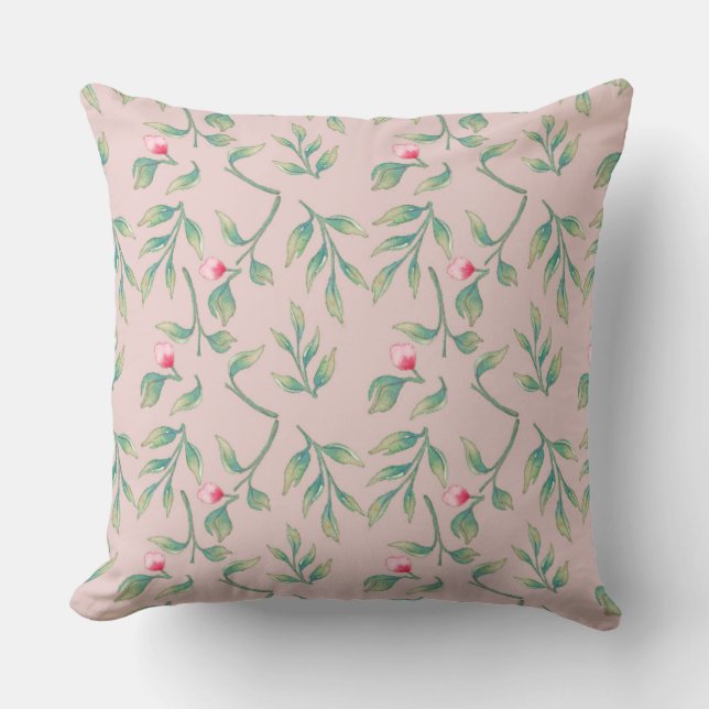 Coussin Mauve Chalk Wedding Keepsake Throw Pillow (Recto)