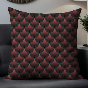 Coussin Mauve Géométrique Moderne Motif Abstrait en gris