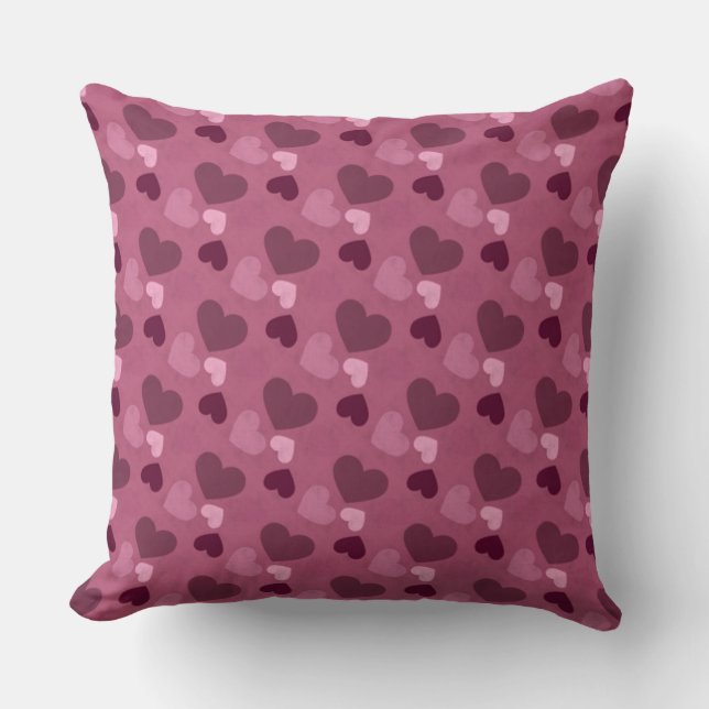 Coussin Mauve Valentine Heart (Recto)