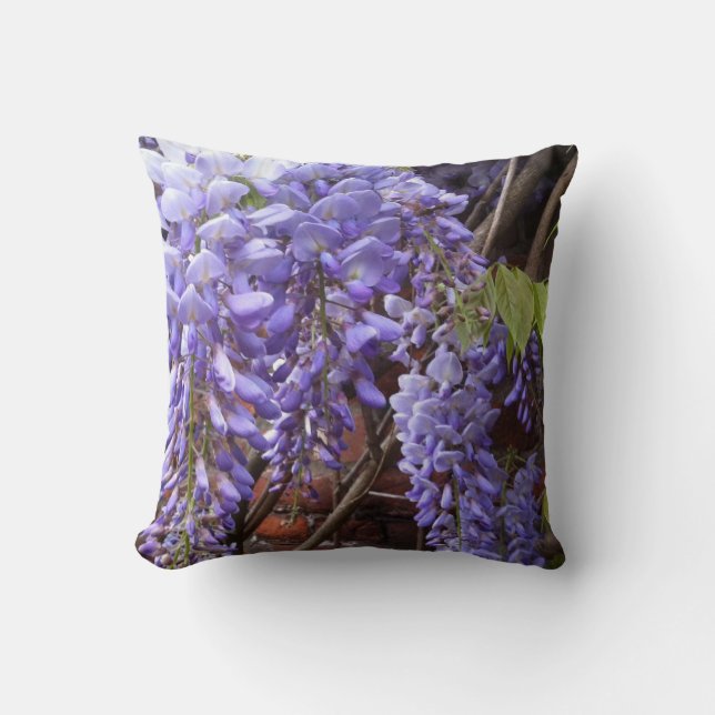 Coussin Mauve, Wisteria pourpre (Recto)
