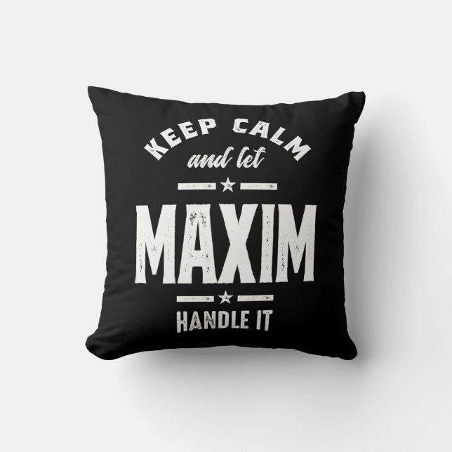 Coussin Maxim Nom personnalisé Anniversaire (Recto)