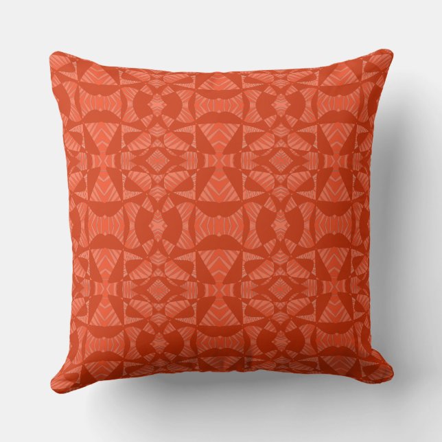 Coussin Maz Abstrait Zebra Mosaic - Terracotta (Verso)