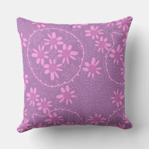 Coussin Maz Floral Bubbles Polka Dot Dusty Purple Rose