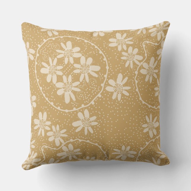 Coussin Maz Floral Bubbles Polka Dot Salé Caramel (Verso)