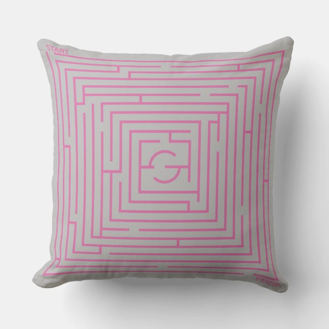 Coussin Maze rose (Recto)