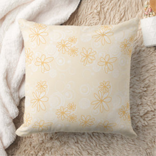 Coussin Mazipoodles bulles florales - Pastel Peach White