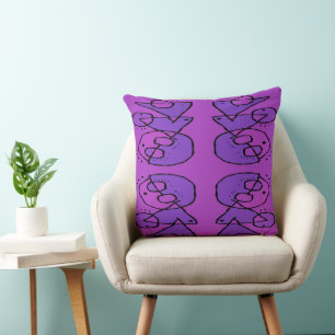 Coussin Mazipoodles Dans Le Cadre - Repas Équilibré Violet