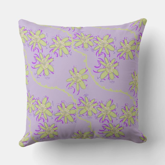Coussin Mazipoodles Fleurs Aimer À Pop - Monnaie Lilac (Verso)