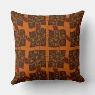 Coussin Mazipoodles Floral Love Hearts Vérifier Rustique B