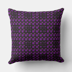 Coussin Mazipoodles Grille Carré 3D violet profond