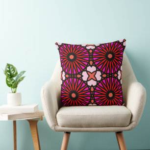 Coussin Mazipoodles Kaleidoscope Roue P Noir Rouge Rose 1
