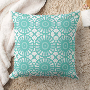 Coussin Mazipoodles Kaleidoscope S - Pastel Turquoise Blan
