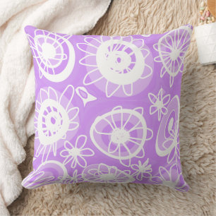 Coussin Mazipoodles Love Flowers - Lilac White