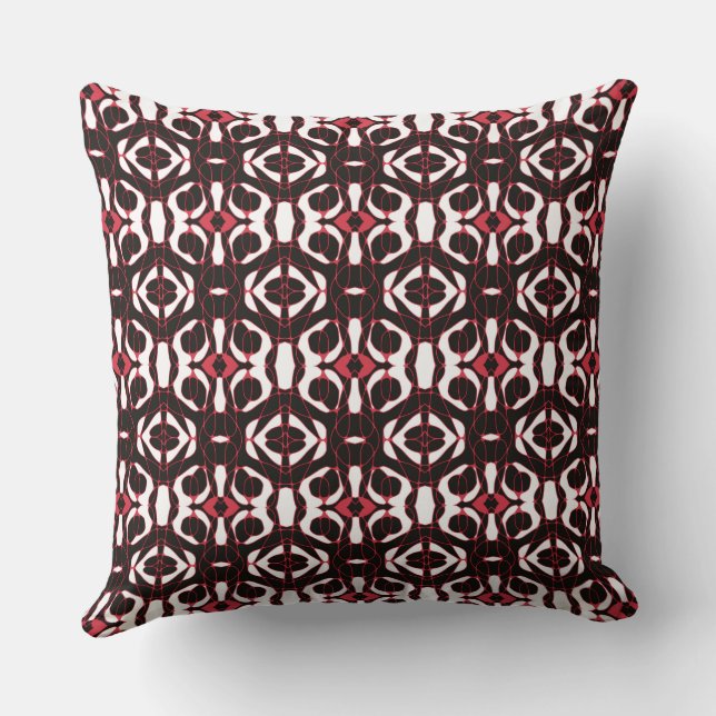 Coussin Mazipoodles Neuro Art - Blanc Rouge Noir (Verso)