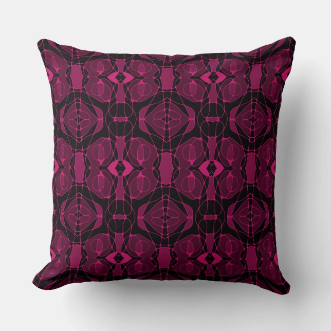Coussin Mazipoodles Neuro Art - Magenta Black (Recto)