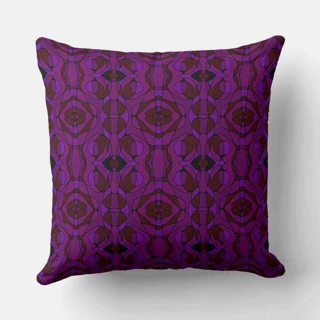 Coussin Mazipoodles Neuro Art - Velours violet riche (Verso)