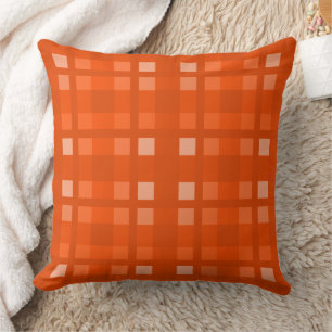 Coussin Mazipoodles Pixel Plaid New - Burning Orange