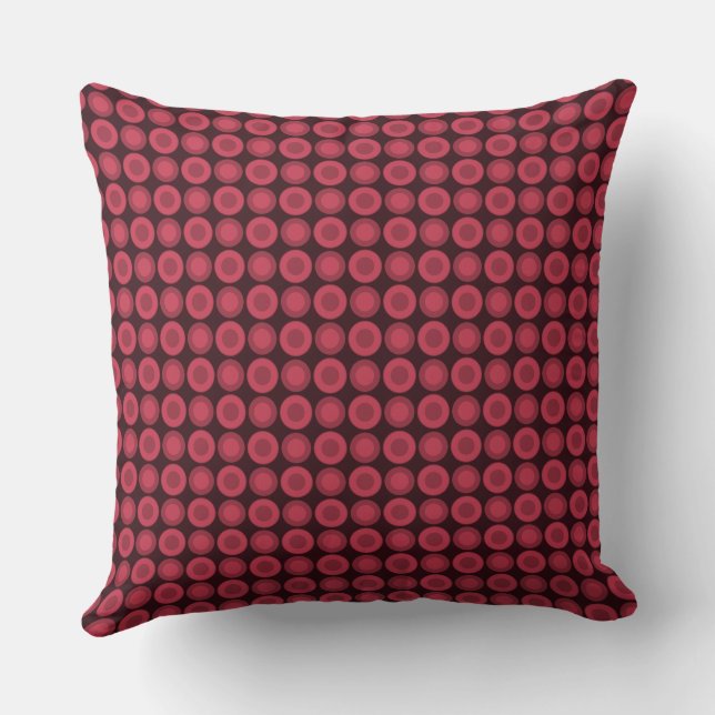 Coussin Mazipoodles Polka Dot Donuts - Berry rouge poussié (Verso)