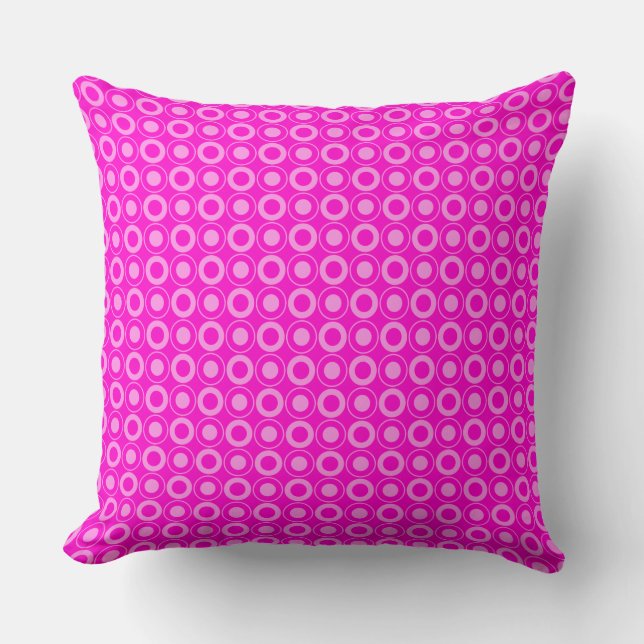 Coussin Mazipoodles Polka Dot Donuts - Fuchsia Rose (Recto)