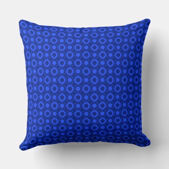 Coussin Mazipoodles Polka Dot Donuts - Royal Blue (Verso)