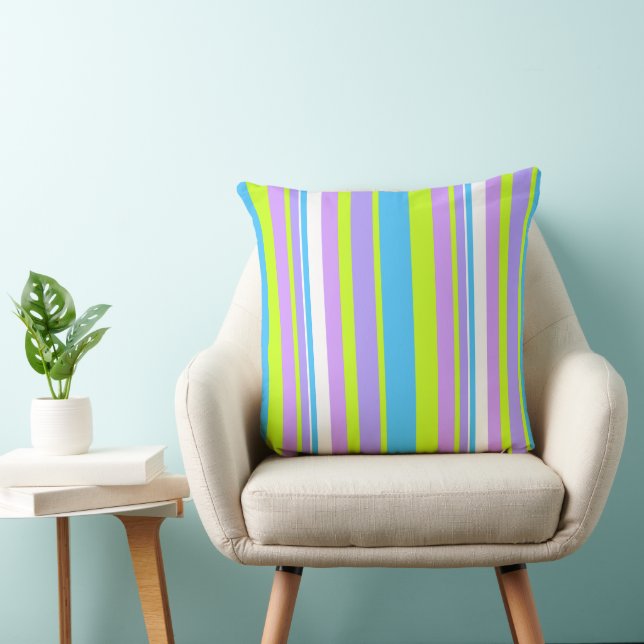 Coussin MAZIPOODLES Rayures Spaghetti 13 (Chaise)